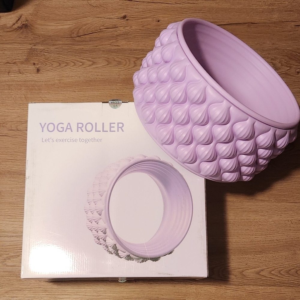 Yoga Roller Wheel 12", Purple, Fitness, Exercise, Pilates Workout. No Brand.